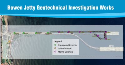 Map for Bowen Wharf Geotechnical Works