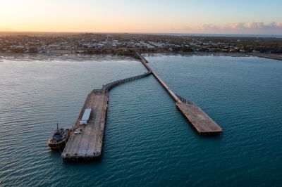 Aerial picture of the Bowen Wharf