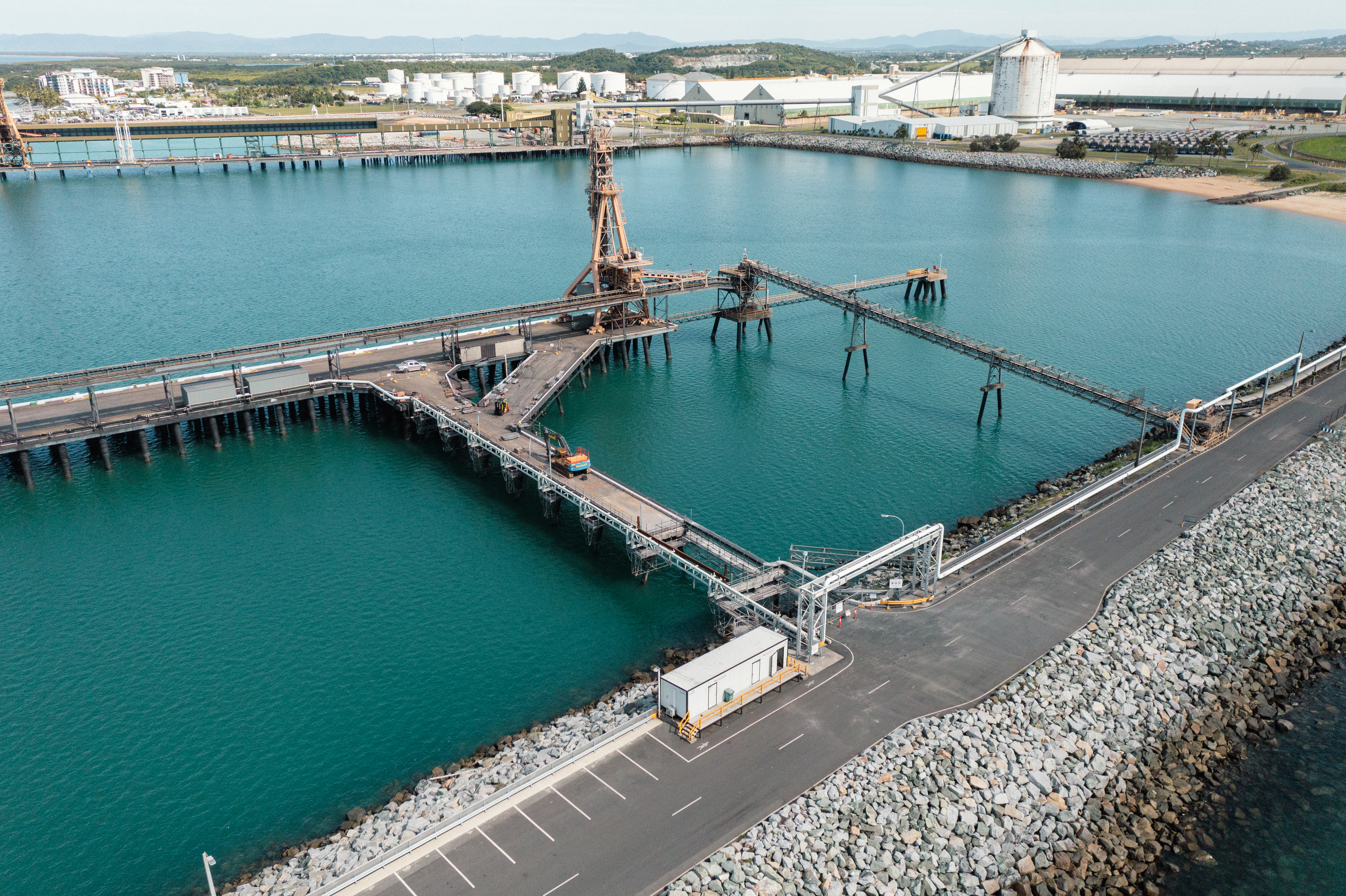 Aerial photo of Wharf 5 at Port of Mackay.