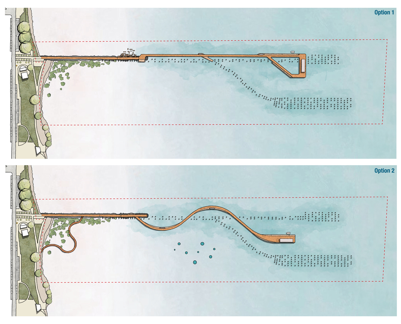 Concept designs of a future jetty
