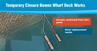 Map of works on the bowen wharf