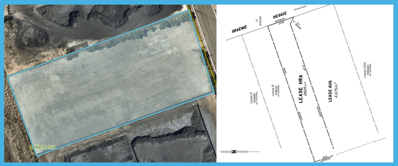 Map of an aerial land for lease