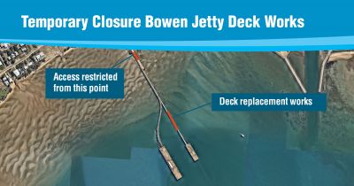 Aerial view of the Bowen Jetty